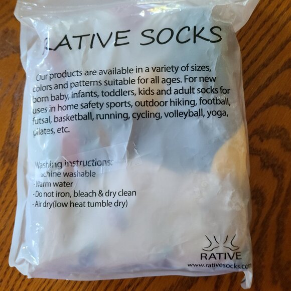 RATIVE NON-SKID ANTI-SLIP CREW SOCKS WITH GRIPS SIZE 1 TO 3 T (12 pack) - Picture 3 of 3